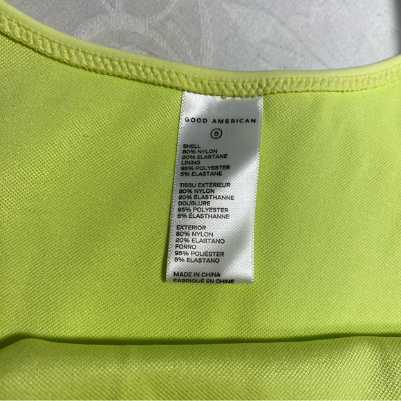 New With Tags Good American Key Lime Swim Bikini Top Tank Yellow 2XL (5) 2X Suit - Picture 9 of 13
